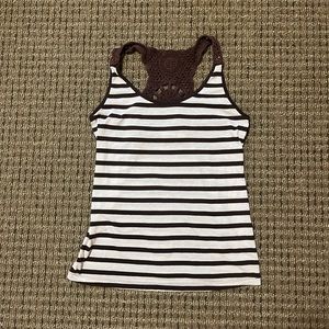 Cato Striped Crochet-Back Tank